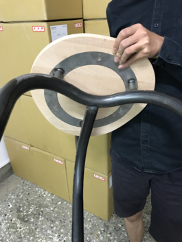 Underside of pre-production Ogle Chair Hayo Gebauer Studio