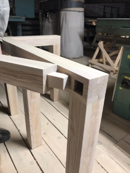 Detail of wooden joinery Hayo Gebauer Studio